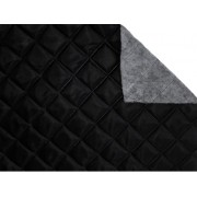 Podšívka polyesterová, prošívaná 5x5 tavené sváry, zateplená, černá,  metráž, látka 