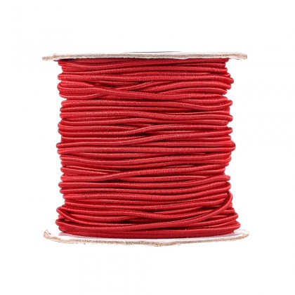 Guma, pruženka kulatá kloboučnická červená 1 mm, metráž