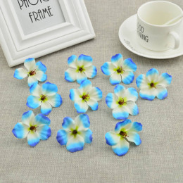Květ HAWAI, textilní dekorace, květina modrá s bílou