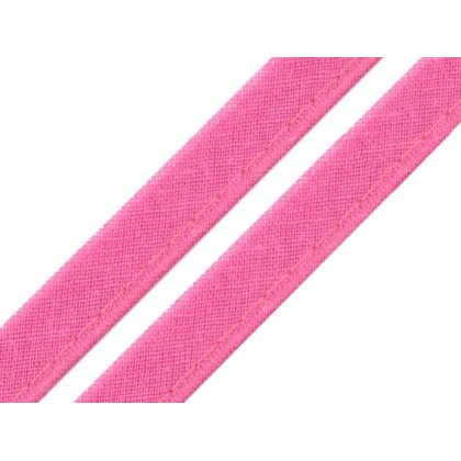 Paspulka bavlněná, výpustek 12 mm růžová, metráž