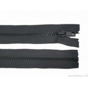 Zip kostěný, dělitelný, 5mm, 30cm délka, tmavě šedý