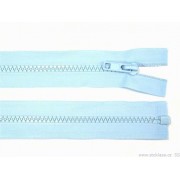 Zip kostěný, dělitelný, 5mm, 30cm délka, světle modrý