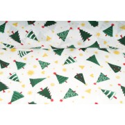 Plátno bavlněné -  vánoční motiv, vánoční stromeček , metráž, látky